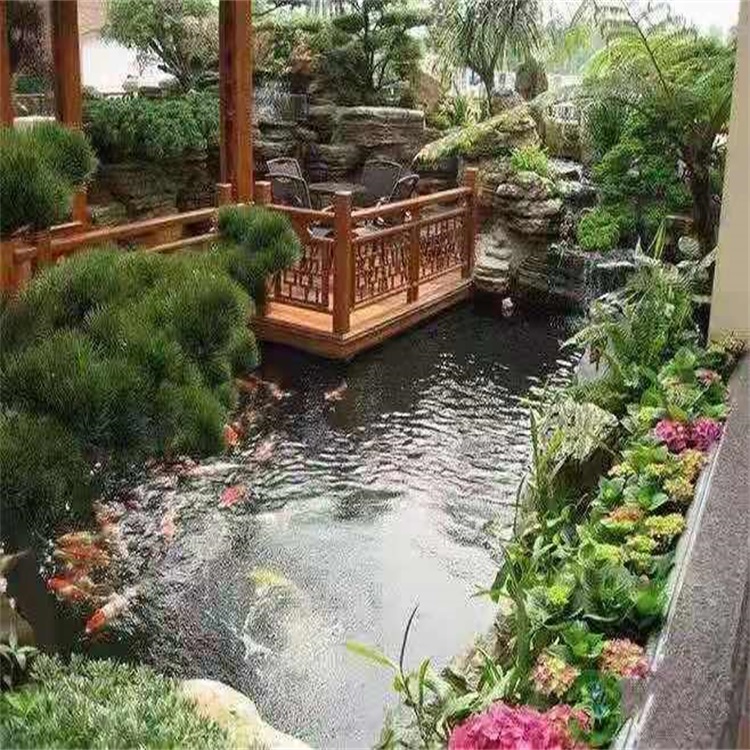 武鸣别墅庭院景观设计鱼池